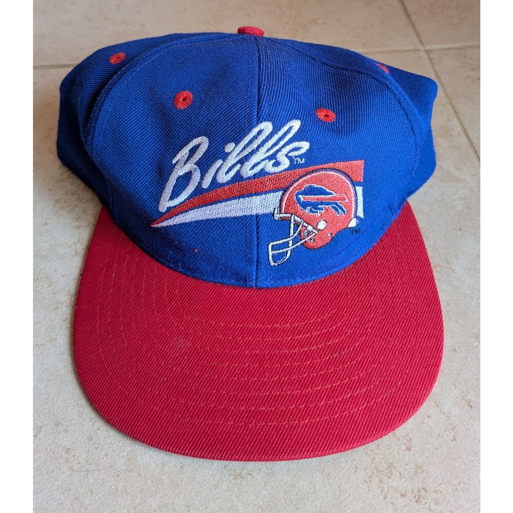 Buffalo Bills 90s ANNCO fitted HELMET 7 1/2 hat cap blue red NFL Pro vintage